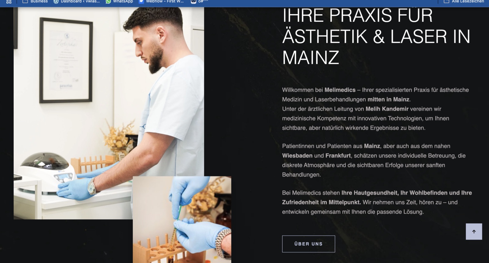 Webdesign-Projekt für eine Praxis in Mainz