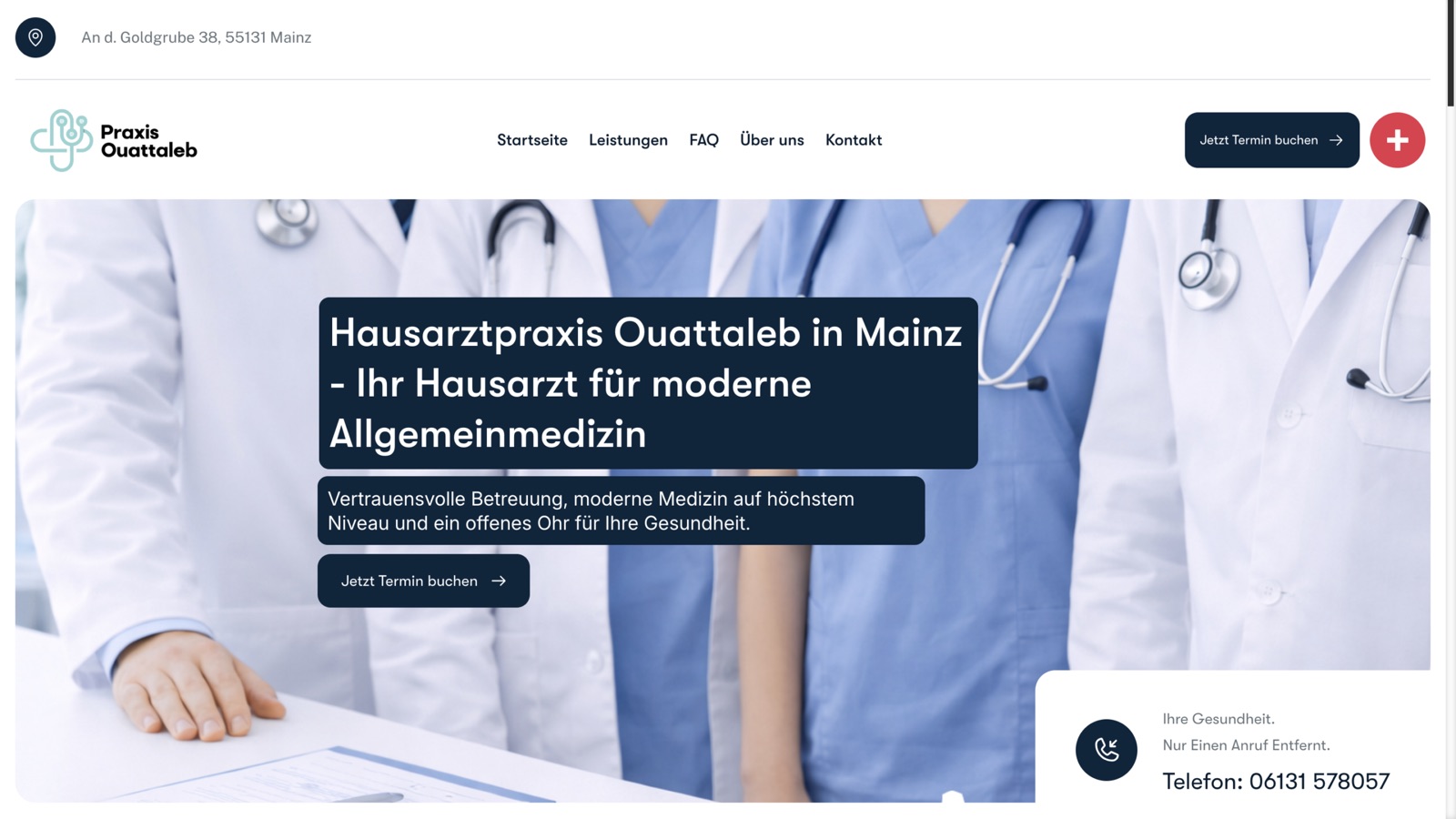 Startseite der Praxis Ouattaleb