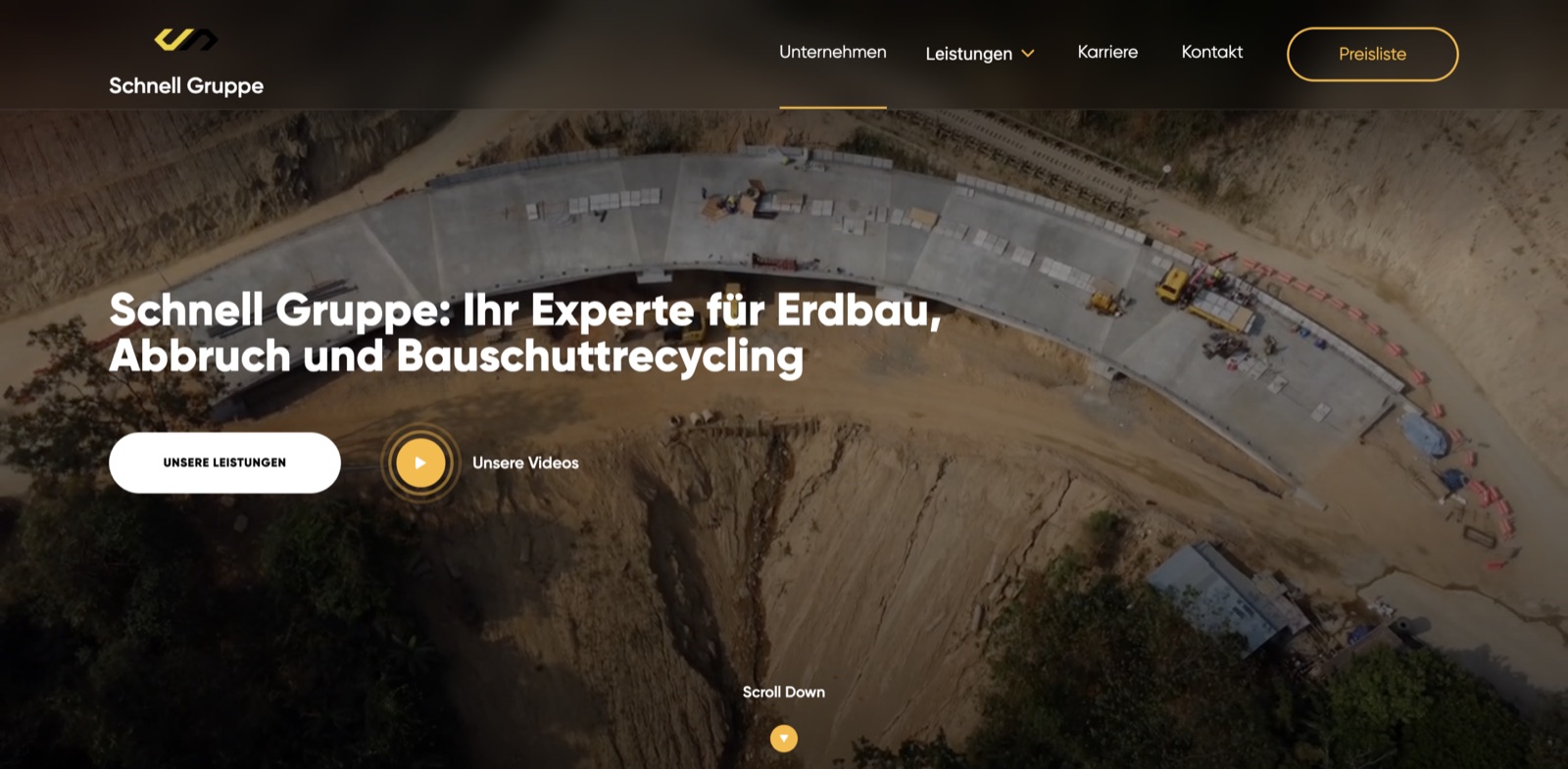Website-Projekt der Schnell Gruppe