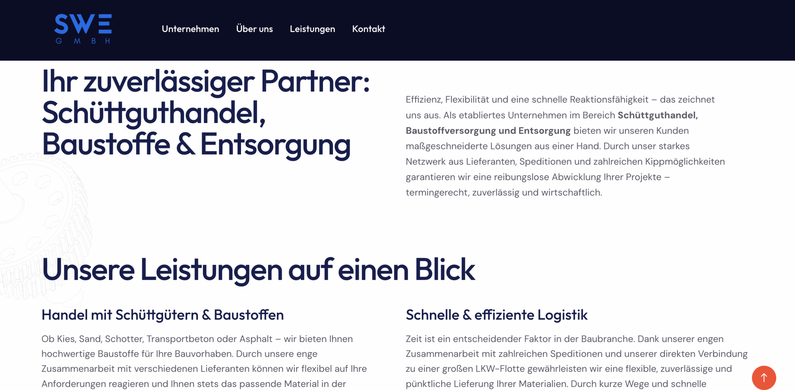 Die Startseite der SW Entsorgungs GmbH aus Gau-Algesheim