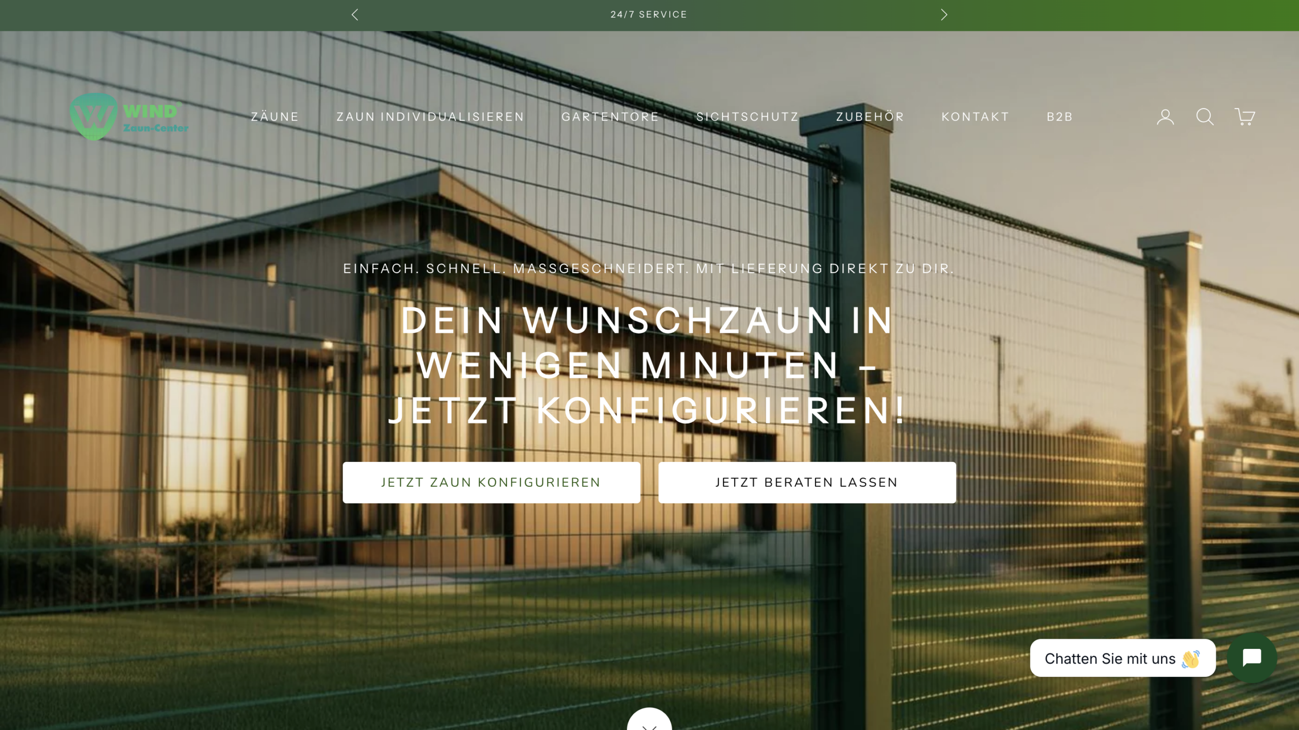 Wind Zauncenter - Website